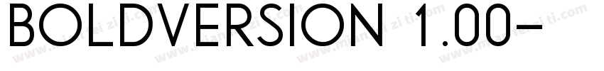 BoldVersion 1.00字体转换